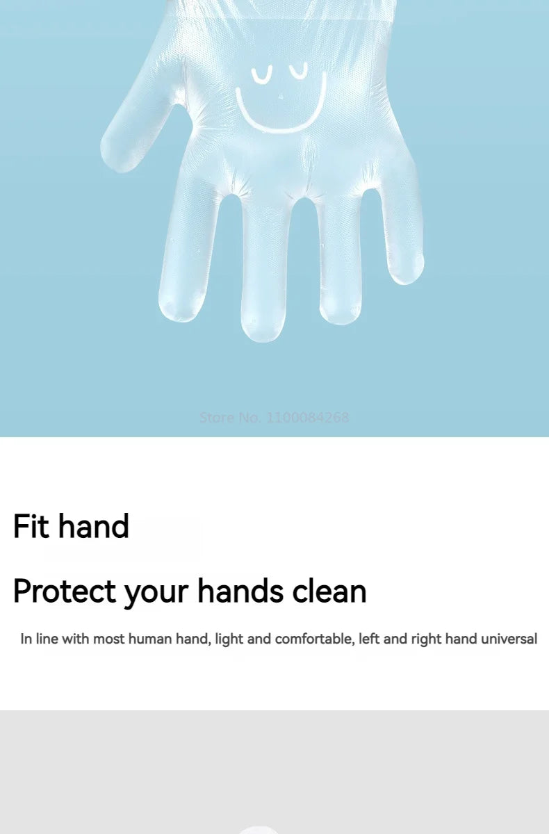 Sanrio Disposable Gloves, Single Pack, Small Bag, Household Food Grade Kitchen Cleaning, Thickened Pe Transparent Gloves