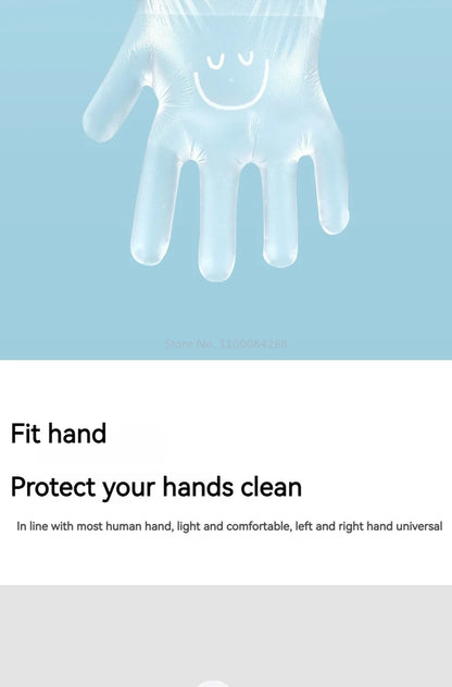 Sanrio Disposable Gloves, Single Pack, Small Bag, Household Food Grade Kitchen Cleaning, Thickened Pe Transparent Gloves