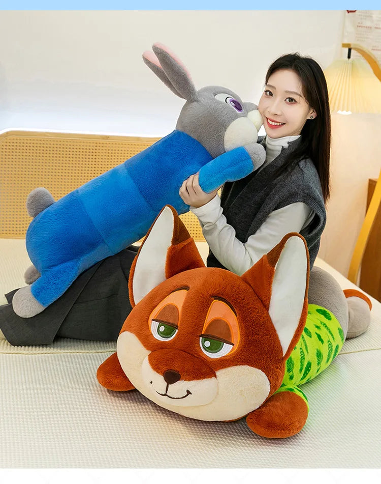 85/105/125cm Super Big Size Judy Hopps Zootopia Anime Plush Stuffed Doll Kawaii Nick Wilde Plushies Children Pillow Holiday Gift