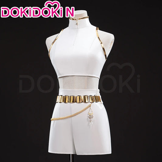 【Last Batch】IN STOCK Rumii Zoeyi Miraa Cosplay Costume【XS-3XL】DokiDoki-N Women White Suit Golden Rumii Cosplay Plus Size
