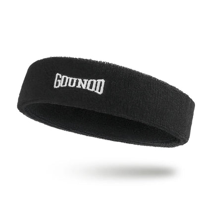 Sports Fitness Cotton Knitted Headband Sweat-Absorbent Breathable Towel for Tennis Badminton Basketball Cycling Running