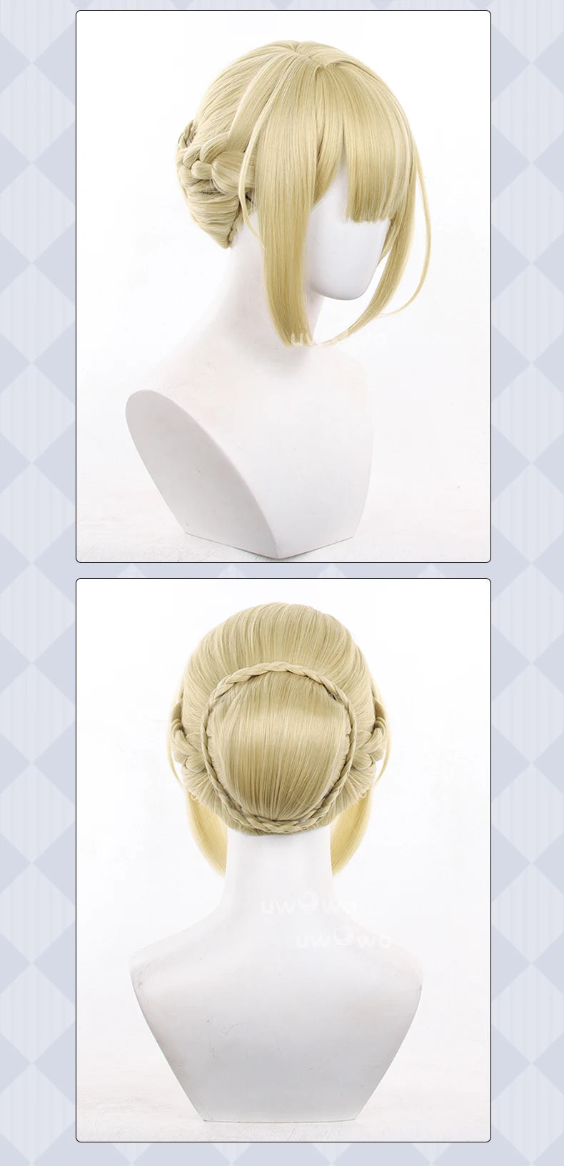 UWOWO Evelyn Wig Game Zenless Zone Zero / ZZZ Evelyn Chevalier Cosplay Wig Yellow Gold Hair Halloween Wig