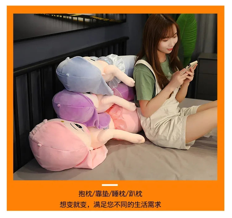 Hot 45-120cm Cartoon Kawaii Gaint Mermaid Plush Doll Pillow Colorful Beautiful Ocean Mermaid Plush Toy for Girls Christmas Gift