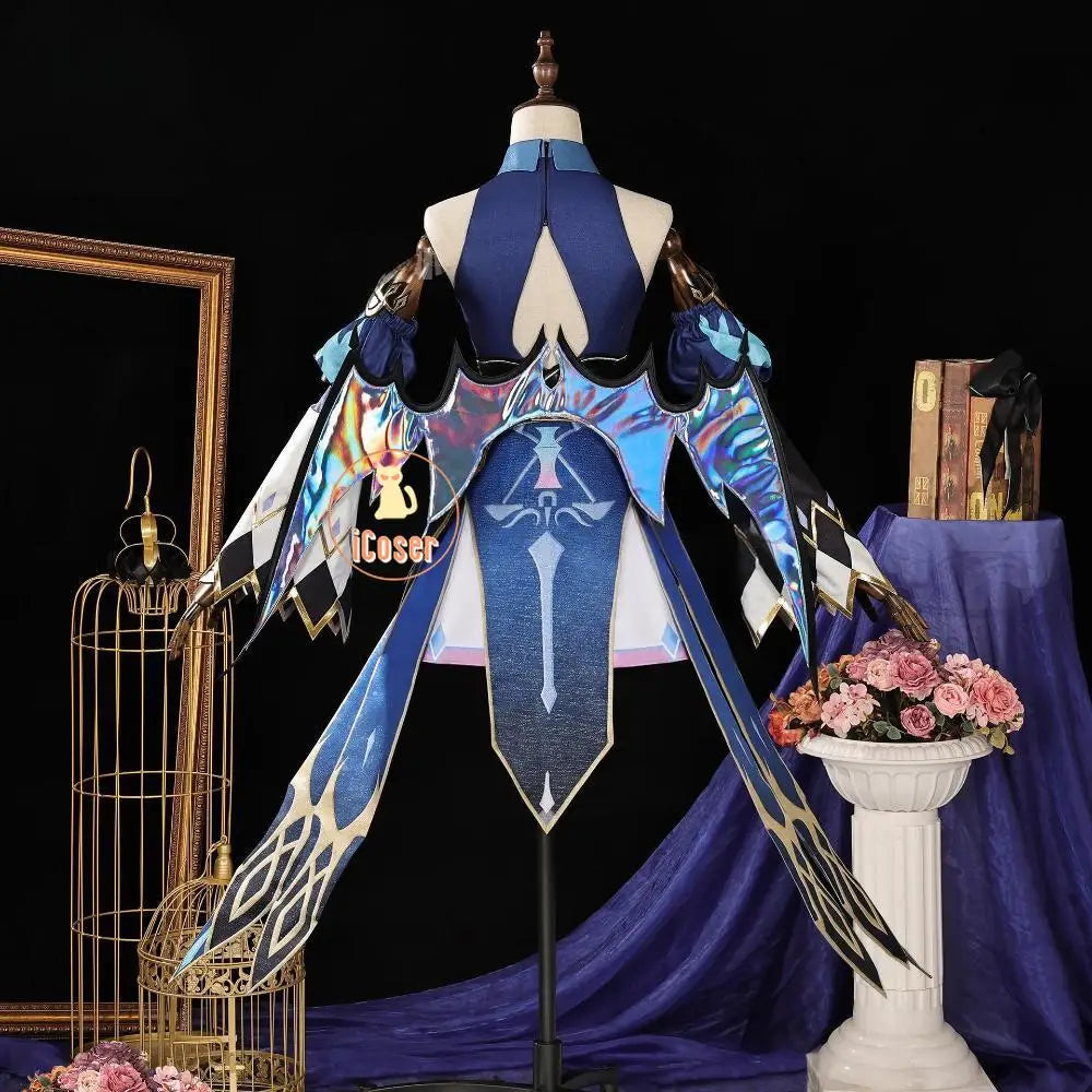 iCoser Honkai Star Rail Cerydra Cosplay Costume Wig Dress Uniform Amphoreus Halloween Party for Women Girls Festival Cos Props