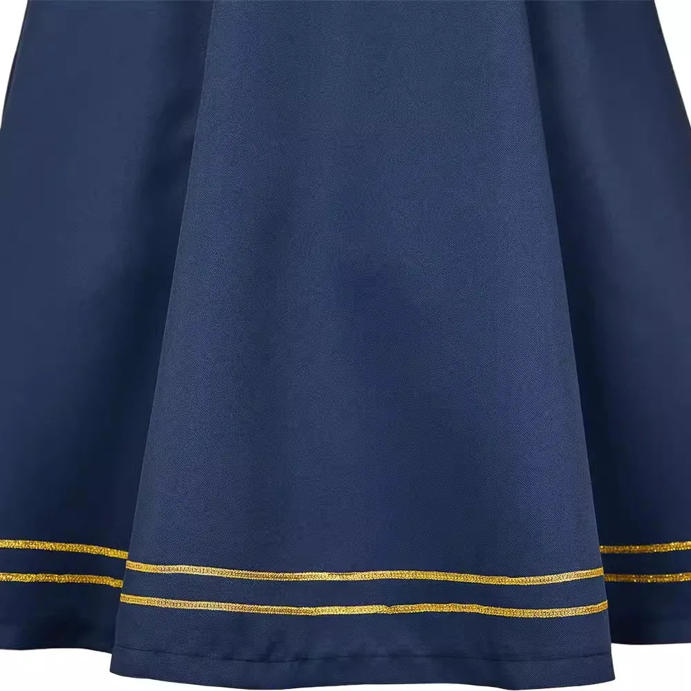 Anime Witch Watch Nemu Miyao Cosplay Costume Blue Dress Tie Shirt Stocking Outfit Halloween Party for Women Girls Carnival Props