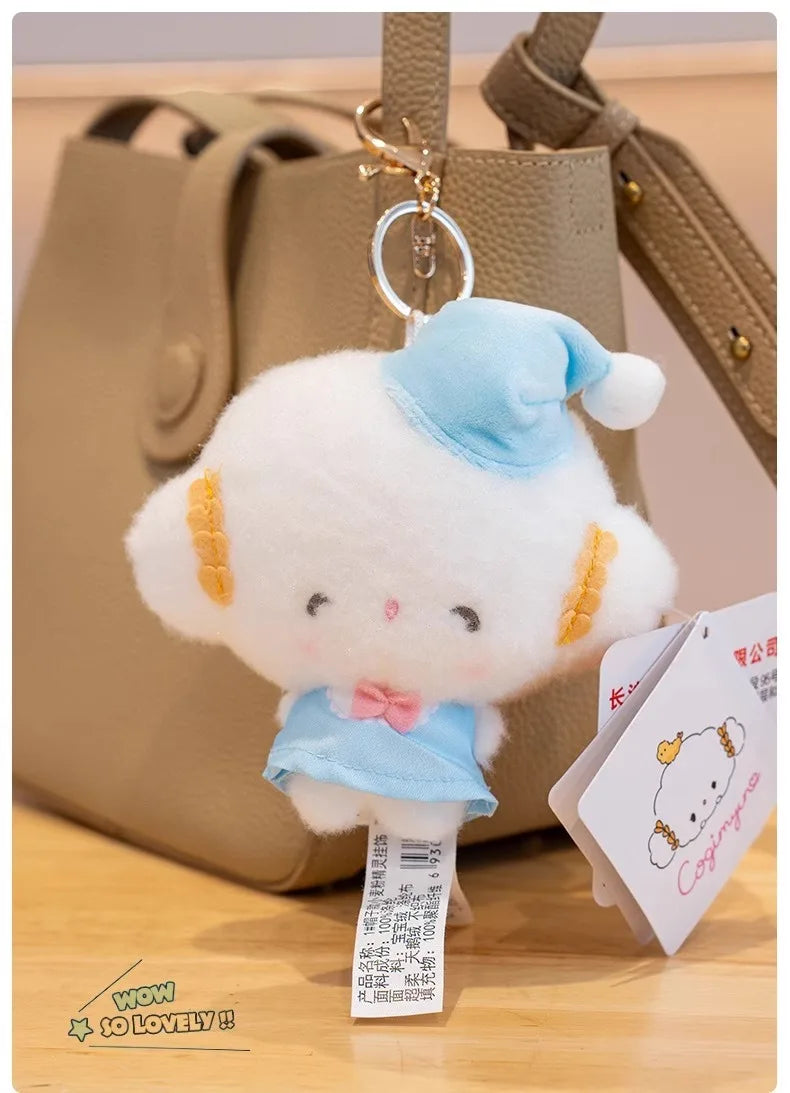 Genuine Sanrio New Kawaii Cute Cogimyun Kogimyun Plush Keychain Stuffed Plush Toy Small Pendant Keyring Birthday Gifts For Girls