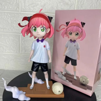 Manga Spy Family Action Figure Sport Student Forger Anya Model Cute Football Figurine Toy PVC Collectible Ornament Birthday Gift