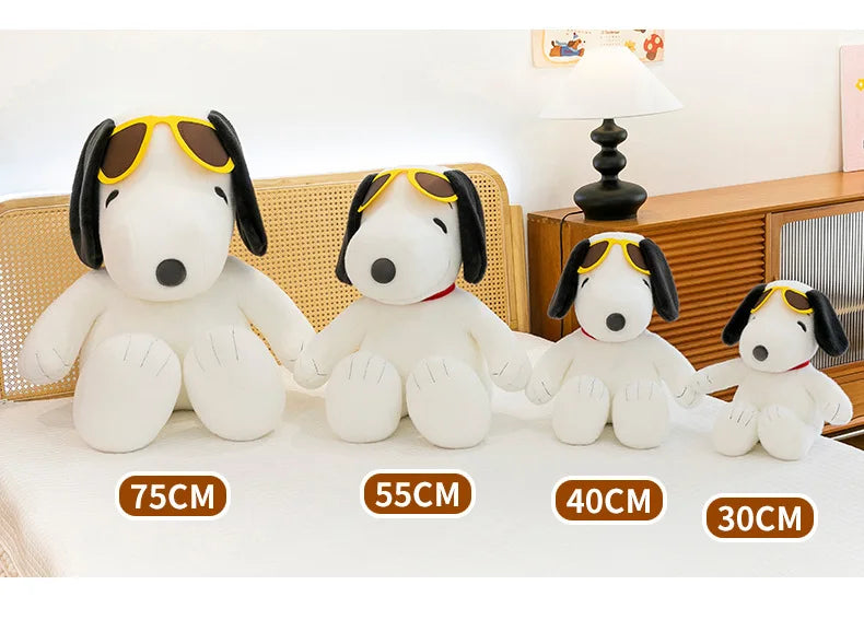 Anime Snoopy Plush Doll Big Ears Dog Plush Toy Cute Children's Doll Gift Snoopy Wearing Sunglasses
