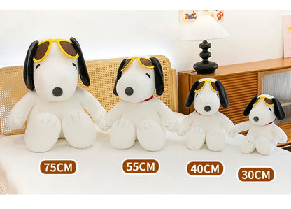 Anime Snoopy Plush Doll Big Ears Dog Plush Toy Cute Children's Doll Gift Snoopy Wearing Sunglasses