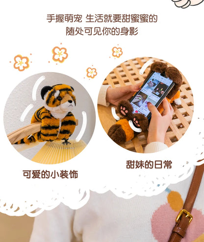 A Panda Doll Lying on Its Wrist in A Lap Lap, A Plush Toy Bracelet in Plush Stuffed Animal Kids Birthday Christmas Gift Stitch