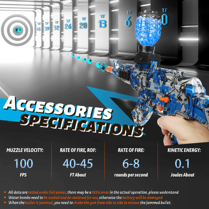 Yuizukeot AK Electric Ball Blaster ABS Plastic Rechargeable Toy - Blue