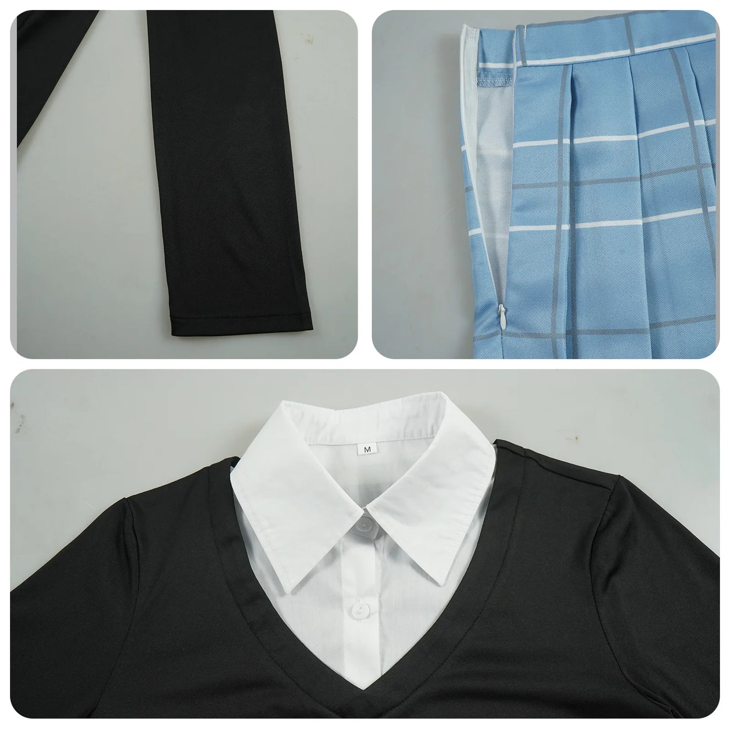 iCoser Anime My Dress-Up Darling Marin Kitagawa Cosplay Costume Blue Skirt Suit School Uniform Season 2 Halloween for Women Girl