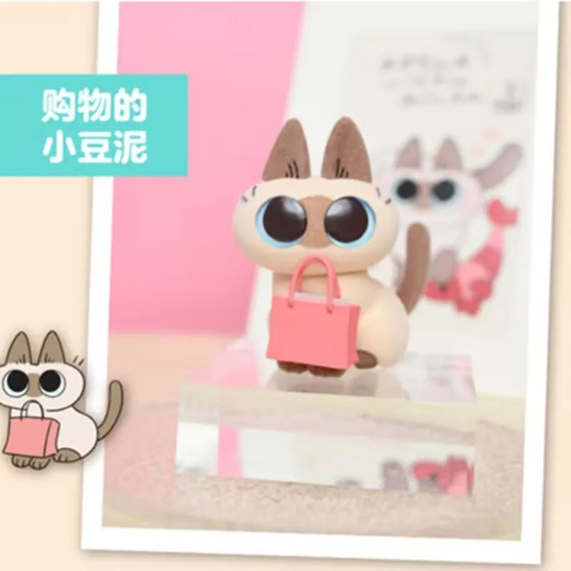 Original Azuki Can Azukisan’s Daily Life 1&2nd Series Mystery Box Siamese Cat Cute Model Blind Box Caixa Sorpresa Girls Gifts
