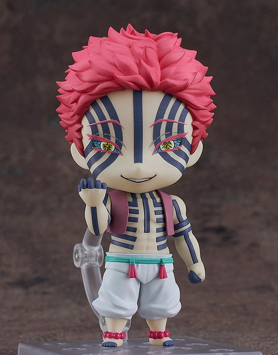 10cm/3.94in Kimetsu no Yaiba Anime Figure Upper Three Akaza Action Figure Kamado Tanjirou Figurine PVC Collection Model Doll Toy