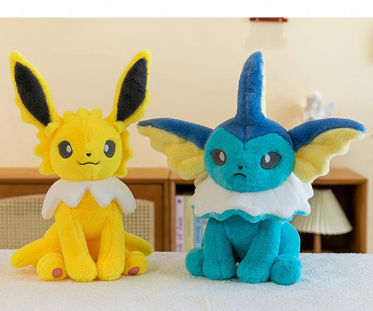 45/60/80CM Big Size Pokémon Jolteon Plushies ‌Vaporeon Cartoon Anime Stuffed Ornament Comfortable Soft Doll Children's Toy Gift