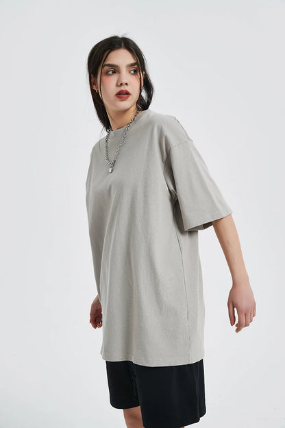 ZODF Fashion Spring Summer Washed Solid T Shirts For Men Loose Unisex 310gsm Cotton Heavy Weight T-Shirt Brand Tops HY0064