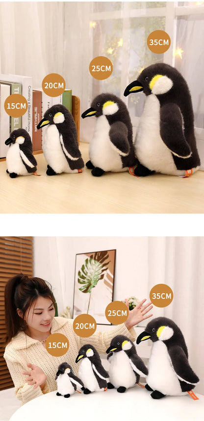 ZU 15-35cm Cute Antarctic Animal Emperor Penguin Plush Toy Soft Plushies Keychain Home Decor Fluffy Penguin Doll