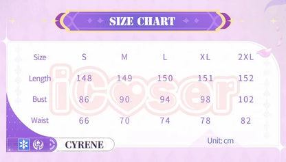 Honkai Star Rail Cyrene Cosplay Costume Wig Dress Headwear New Skin Outfit Elysia Amphoreus Carnival Halloween for Women Girls