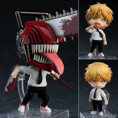 10cm Chainsaw Man Anime Figure Denji Pochita Power Action Figure PVC Chainsaw Man Denji Figurine Adult Collection Model Doll Toy