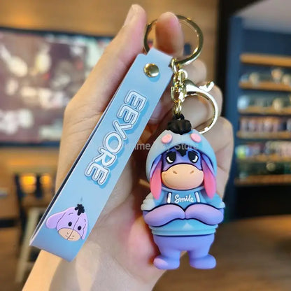 New Cartoon Anime Disney Keychain Mickey Mouse Minnie Cute Doll Keyring Ornament Key Chain Car Pendant Kids Toys Gifts