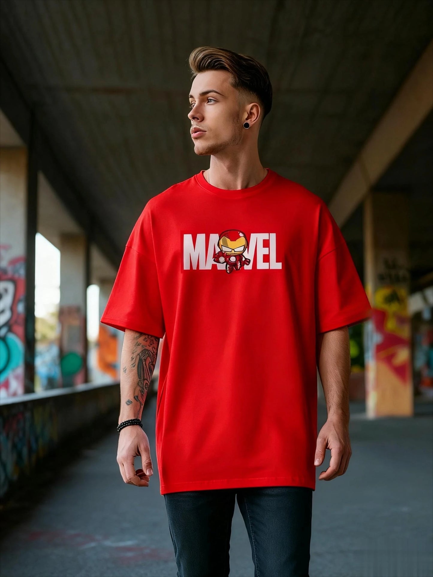 Marvel Iron Man Graphic T Shirt Men Women Loose Fit Short Sleeve Tees Superhero Comic Streetwear Casual Summer Trendy Y2k Tops