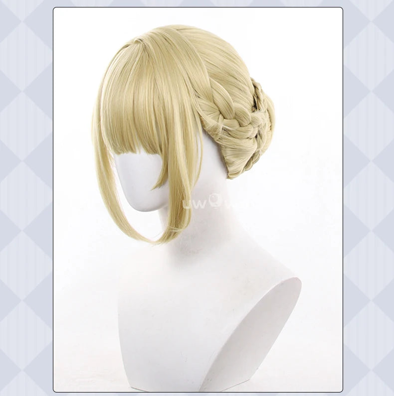 UWOWO Evelyn Wig Game Zenless Zone Zero / ZZZ Evelyn Chevalier Cosplay Wig Yellow Gold Hair Halloween Wig