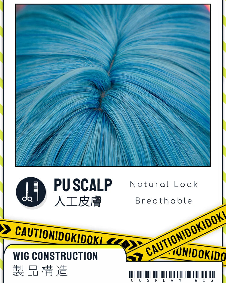 IN STOCK Brant Wig Game Wuthering Waves Cosplay Wig DokiDoki Men 33cm Short Blue Hair Brant Cosplay Heat Resistant Free Wig Cap
