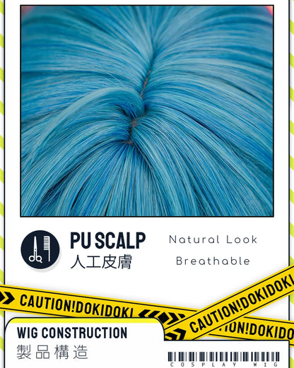 IN STOCK Brant Wig Game Wuthering Waves Cosplay Wig DokiDoki Men 33cm Short Blue Hair Brant Cosplay Heat Resistant Free Wig Cap