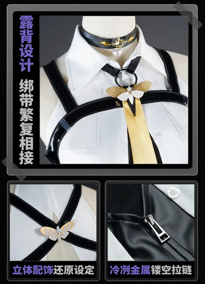 Zenless Zone Zero Evelyn Chevalier Cosplay Costume Wig Uniform Jacket Headwear Earrings Stars of Lyra Halloween Party Women Prop