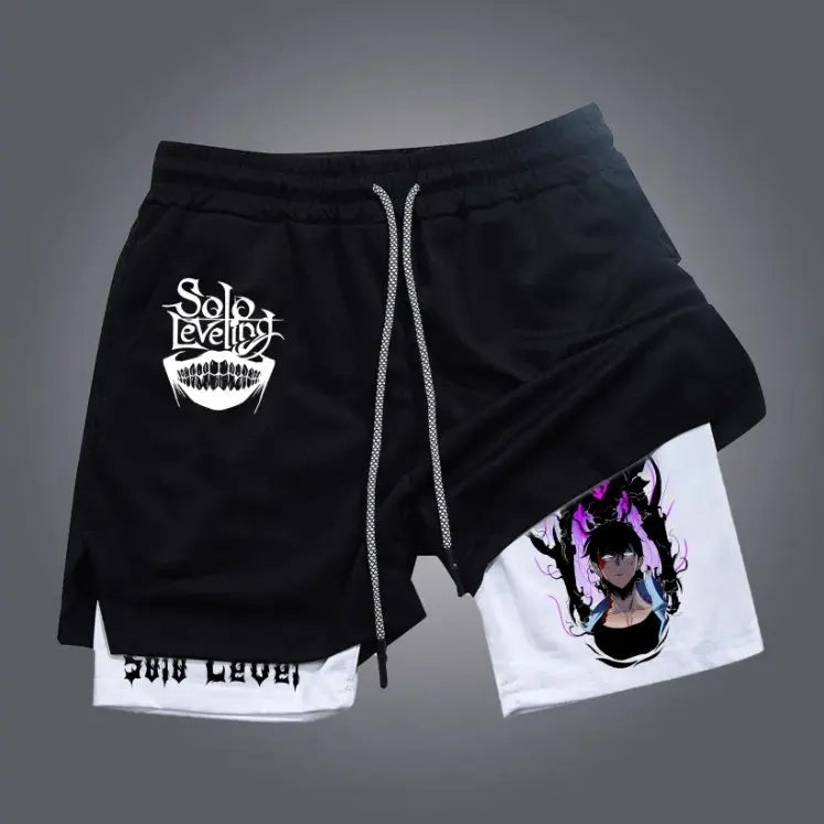 Solo Level Anime Gym Shorts Men Women Streetwear Casual Fitness Joggers Sport Pants Graphic Print Summer Fashion Quick-dry Pants