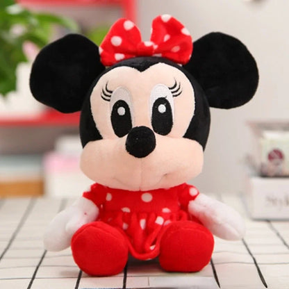 12-20cm Disney Stitch Mickey Minnie Plush Keychain Models Kawaii Cartoon Stuffed Plush Dolls Toys Anime Baby Kids Birthday Gifts