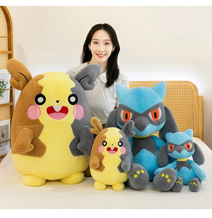 40/60/80CM Big Size Pokemon Plushies Morpeko Lucario Peluche Cartoon Anime Kawaii Stuffed Comfortable Soft Doll Children Gift