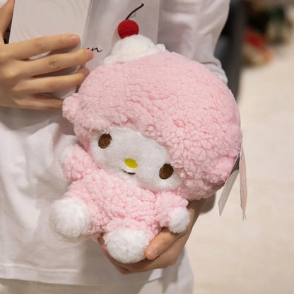 Sanrio Piano Plush Doll Bag Pendant Cute Sheep Toy Genuine Cartoon Anime Coin Purse Keyrchain Kids Birthday Xmas Gifts