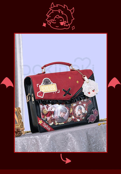 IN STOCK Sylus Cosplay Doujin Bag Game Love and Deepspace DokiDoki Sylus Itabag Red Black School Bag Cosplay Prop