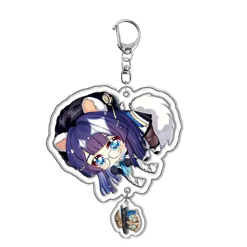 Honkai Star Rail Keychain Himeko March 7th Sampo Koski Blade Cosplay Dan Heng Silver Wolf Key Chain Astral Express Jing Yuan Boy