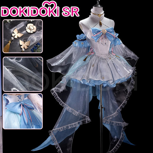Kamisato Ayaka Doujin Cosplay Costume Game Genshin Impact Cosplay DokiDoki-SR Kamisato Ayaka Cosplay Women White Dress Costume