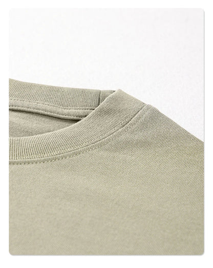 ZODF 2025 Spring Summer Men Solid 100% Cotton T-Shirts Unisex Women Loose 230gsm Noshrink Basic T Shirt Brand Tops HY0151