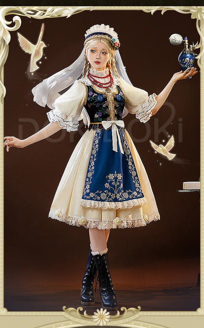 IN STOCK Perfumer Vera Nair Cosplay Costume Game Identity V DokiDoki-SR Women Halloween Costume Perfumer Judith the Dove