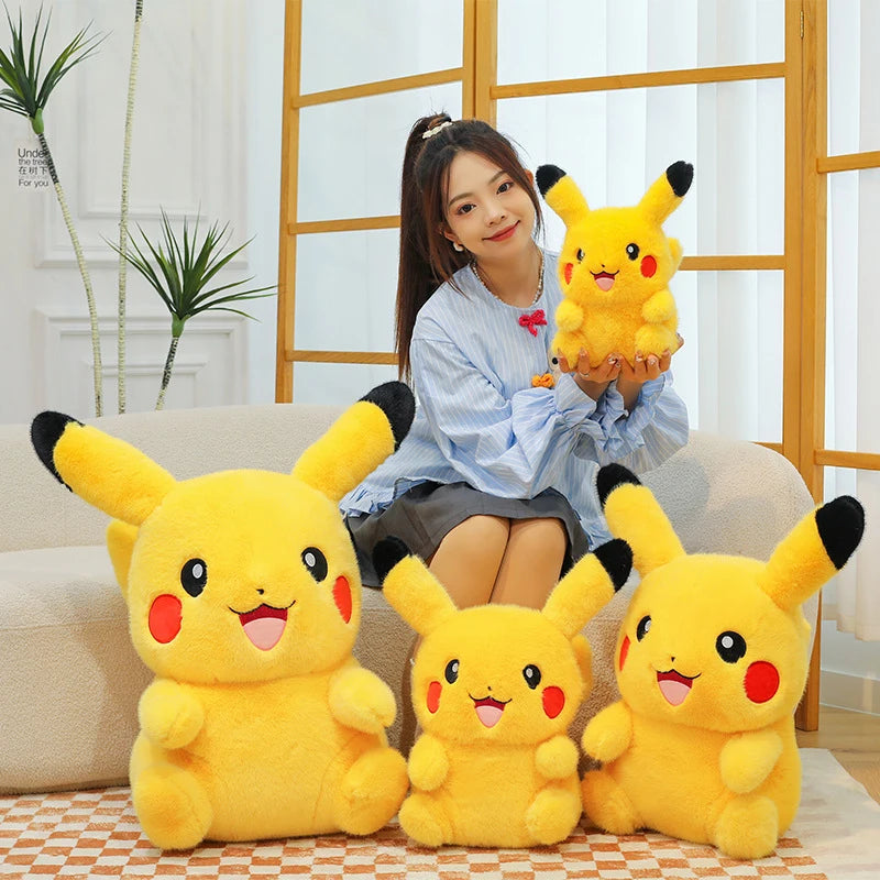 35/80cm Pokemon Plush Doll Pikachu Huge Rabbit Plush Pokémon Plushie  Anime Stuffed Toys Pikachued Soft Pillow Gift for Children