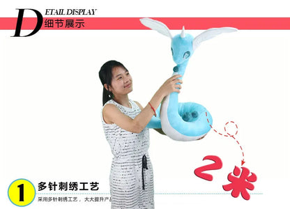 170/200cm Big Size Pokemon Milotic Dragon Air Anime Plush Stuffed Doll Room Decoration Peluche Pillow Ornaments Children's Gifts