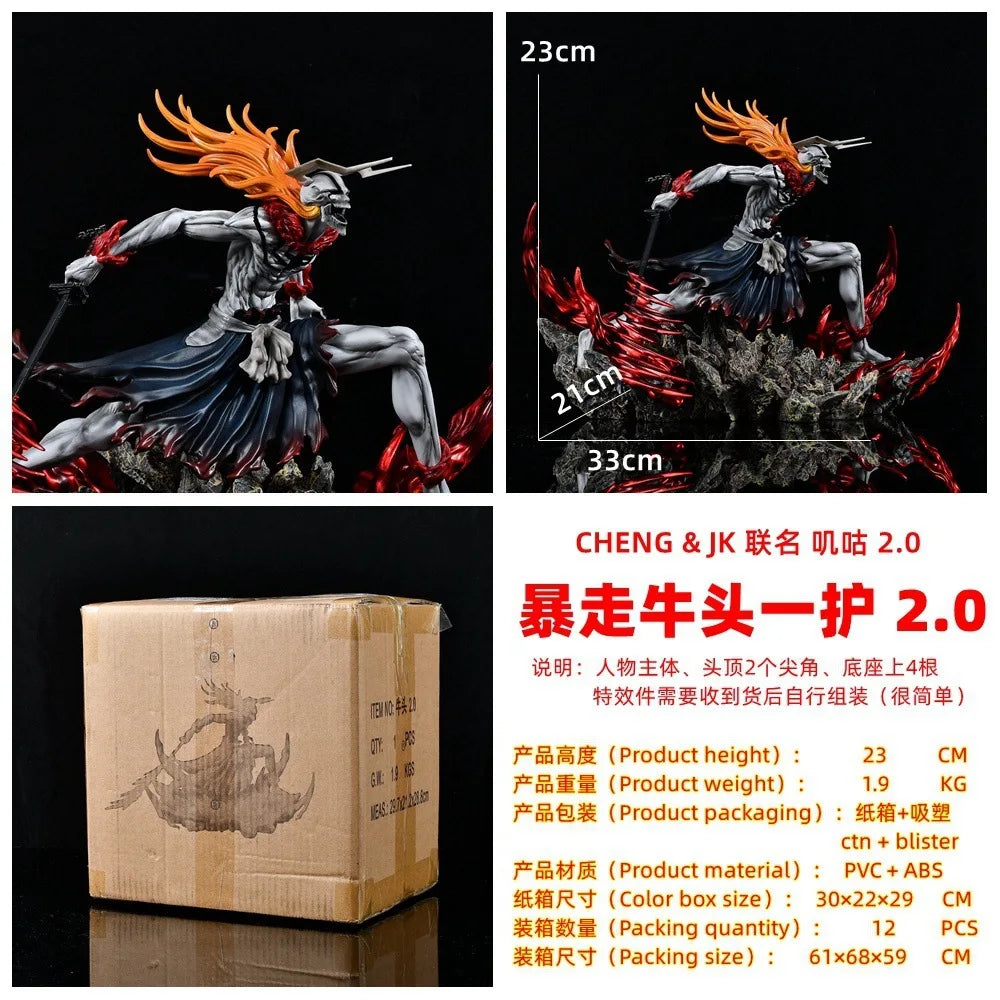 New Bleach Figure Kurosaki Ichigo Anime Figures Action Statue Model Doll Collection Room Decoration Desk Toys Halloween Gifts