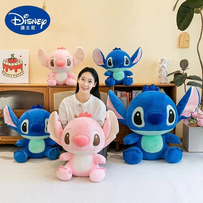 45/60/80CM Super Big Size Disney Stitch Anime Plush Stuffed Doll Kawaii Room Decoration Plushies Children's Pillow Holiday Gifts
