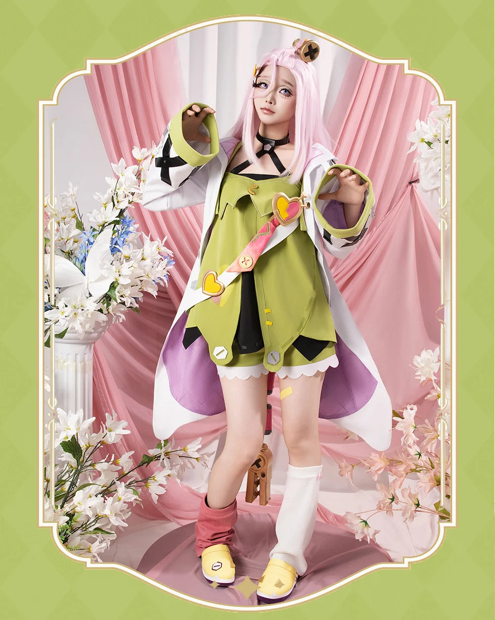 Genshin Impact Aino Cosplay Costume Wig Uniform Headwear Frog Backpack Clink-Clank Krumkake Craftshop Halloween for Women Girls