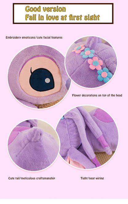 Disney Lilo and Stitch Plush Toys Prone Cute 55/80cm Anime Stich Doll Stuffed Plushie Angel Pillow Soft Gift for Children Kawaii