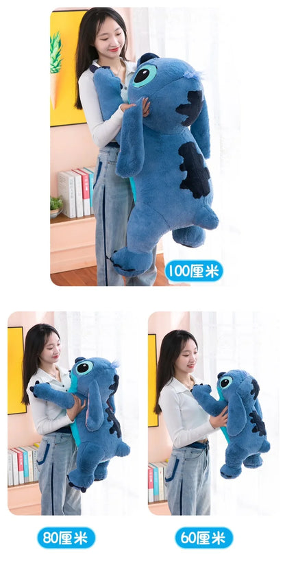 60/80/100cm Super Big Size Lilo & Stitch Disney Anime Plush Stuffed Doll Kawaii Room Decor Plush Children's Pillow Holiday Gifts