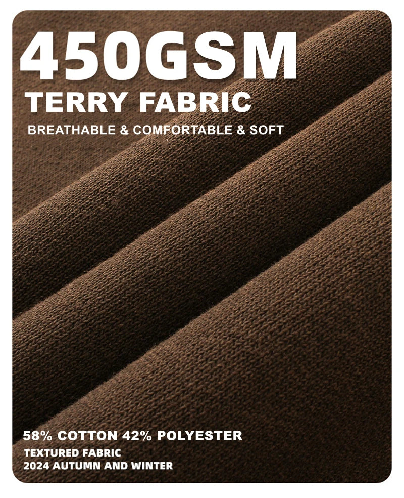 ZODF Retro Autumn Men's Washed Pants Retro Unisex Heavy Weight 450gsm Sports Knitted Straight Trouser Brand Clothes HY0916