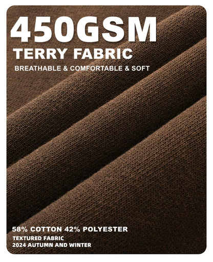 ZODF Retro Autumn Men's Washed Pants Retro Unisex Heavy Weight 450gsm Sports Knitted Straight Trouser Brand Clothes HY0916