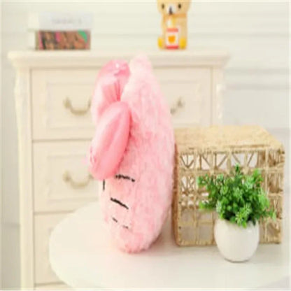 Aoger Kawaii Hello Kitty Rose Velvet Plush Melody Pillow Plushie Toy Soft Pillow Decorative Doll Bedding Kids Birthday Gift