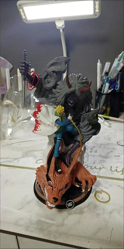 New 29cm Naruto Anime Yellow Flash Namikaze Minato Action Figures Pvc Gk Statue Model Desktop Decoration Collection Toy Gifts