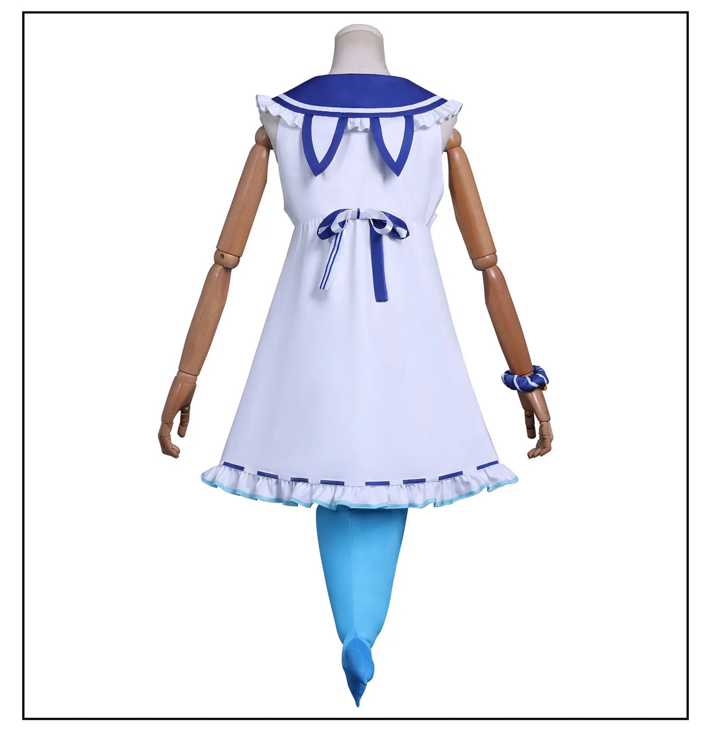 VTuber Sameko Saba Cosplay Costume Wig Dress Outfit Ears Headwear Uniform Festival Halloween Party for Women Girls Carnival Prop